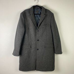 J Crew Thompson Topcoat Mens 46R Gray Wool Blend